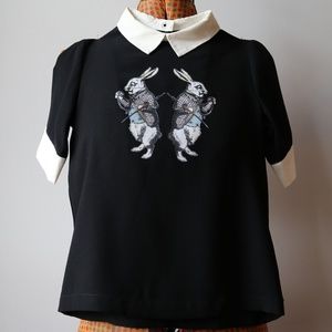Victoria Beckham Alice In Wonderland Collared Top